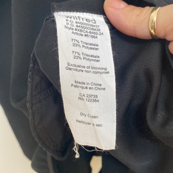 Aritzia Wilfred Black Shorts Romper Size XS - Picture 6 of 6